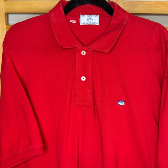 Southern Tide Skipjack Polo Shirt XL | NC State Red | Embroidered Logo - Picture 3 of 8